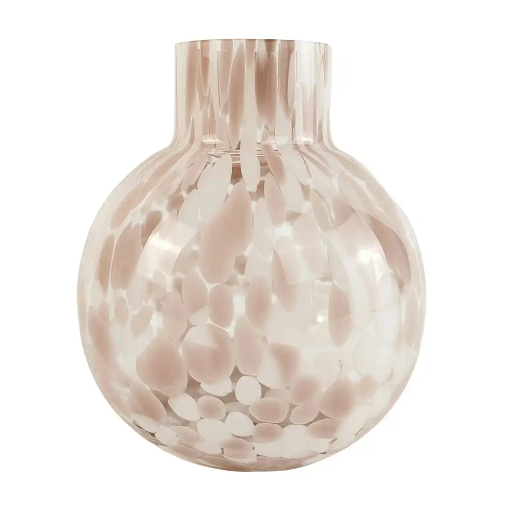 Urban Jaslyn Speckle 17cm Glass Flower Vase Home/Office Decorative White/Lilac