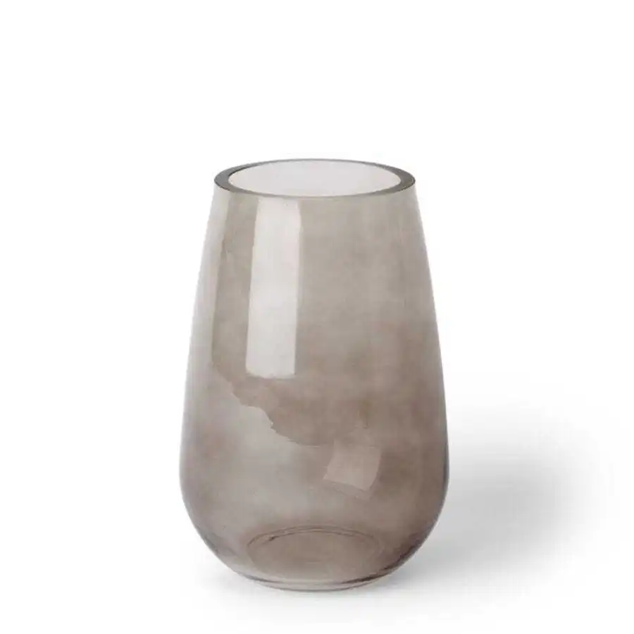 E Style 26cm Glass Sophie Plant/Flower Vase Tabletop Home Decor Smoky Grey