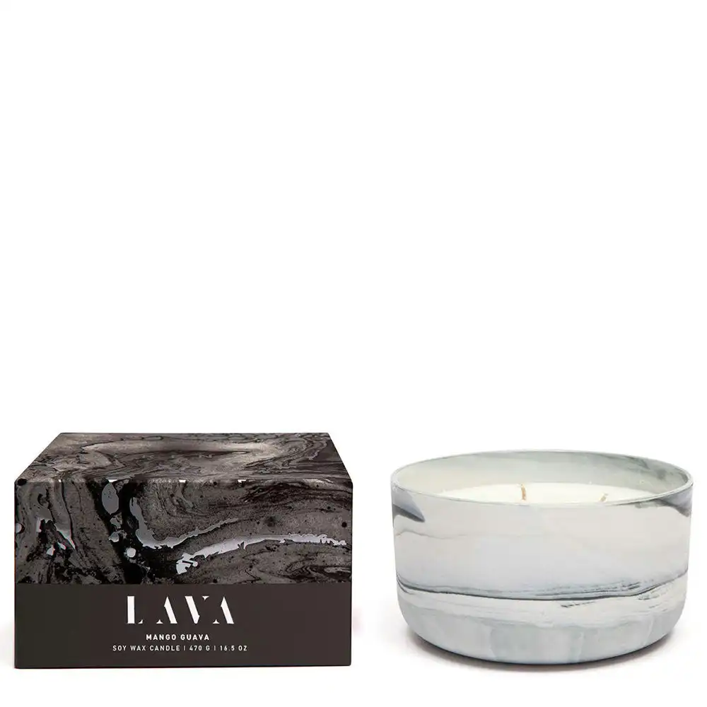 Serenity Lava 470g Large Scented Soy Wax Candle Home Room Fragrance Mango Guava