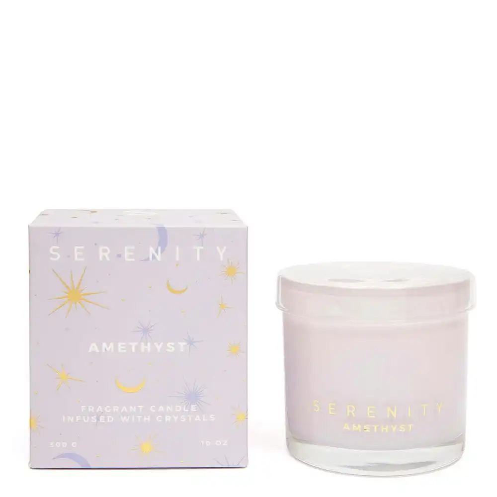 Serenity Crystal De-Stress & Amethyst 300g Soy Wax Scented Candle Fragrance