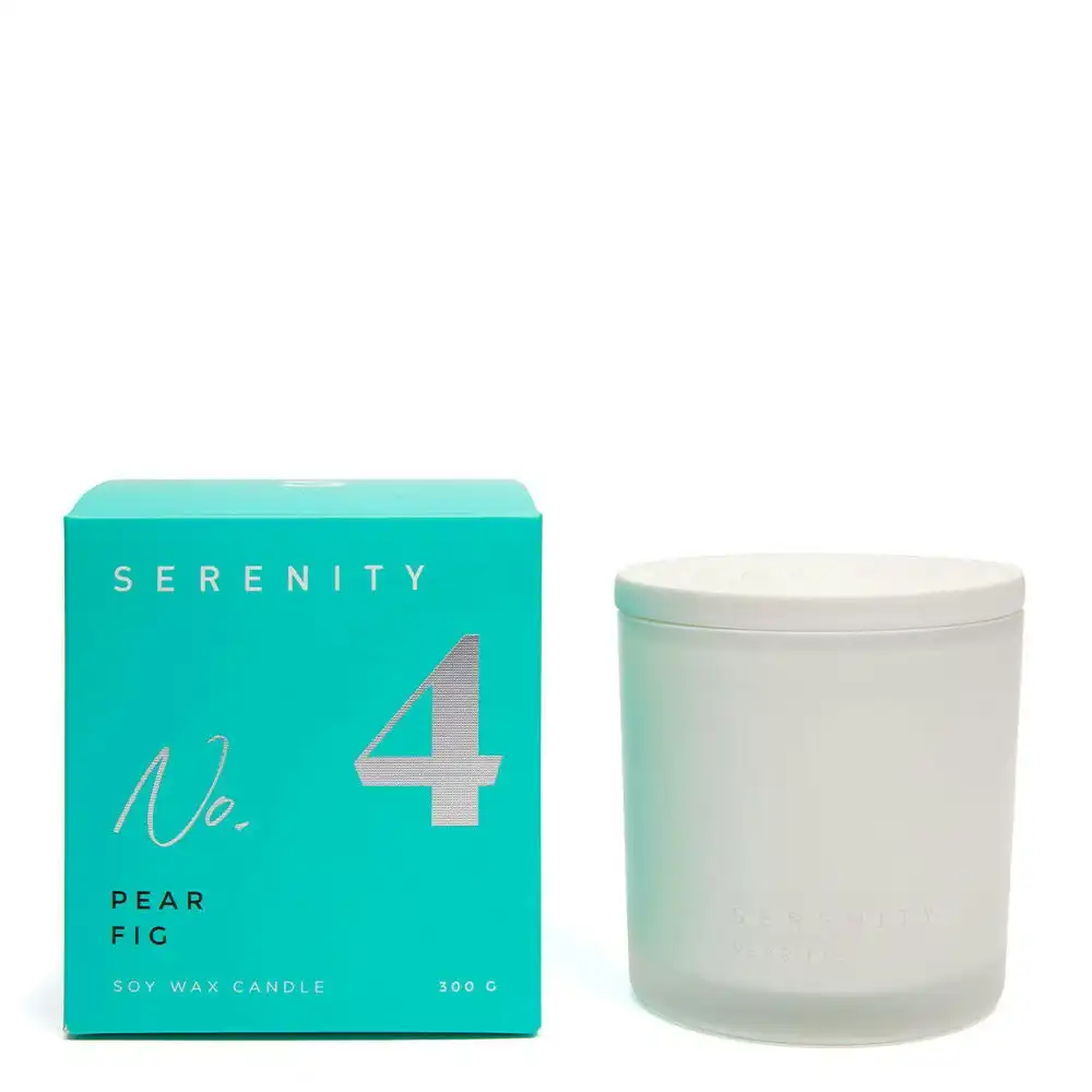 Serenity Numbered Core 300g Scented Soy Wax Candle Home Room Fragrance Pear Fig