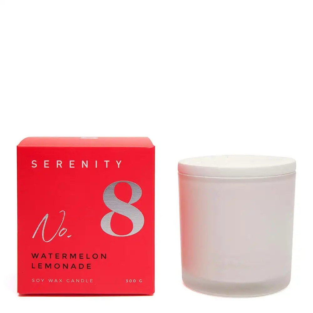 Serenity Numbered Core 300g Scented Soy Wax Candle Fragrance Watermelon Lemonade