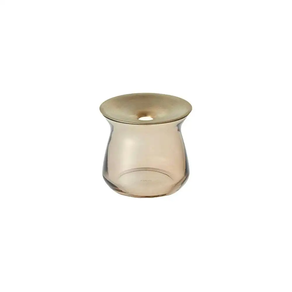Kinto Luna Glass Single-Flower Vase Home/Office Tabletop Decor 170ml Brown Small