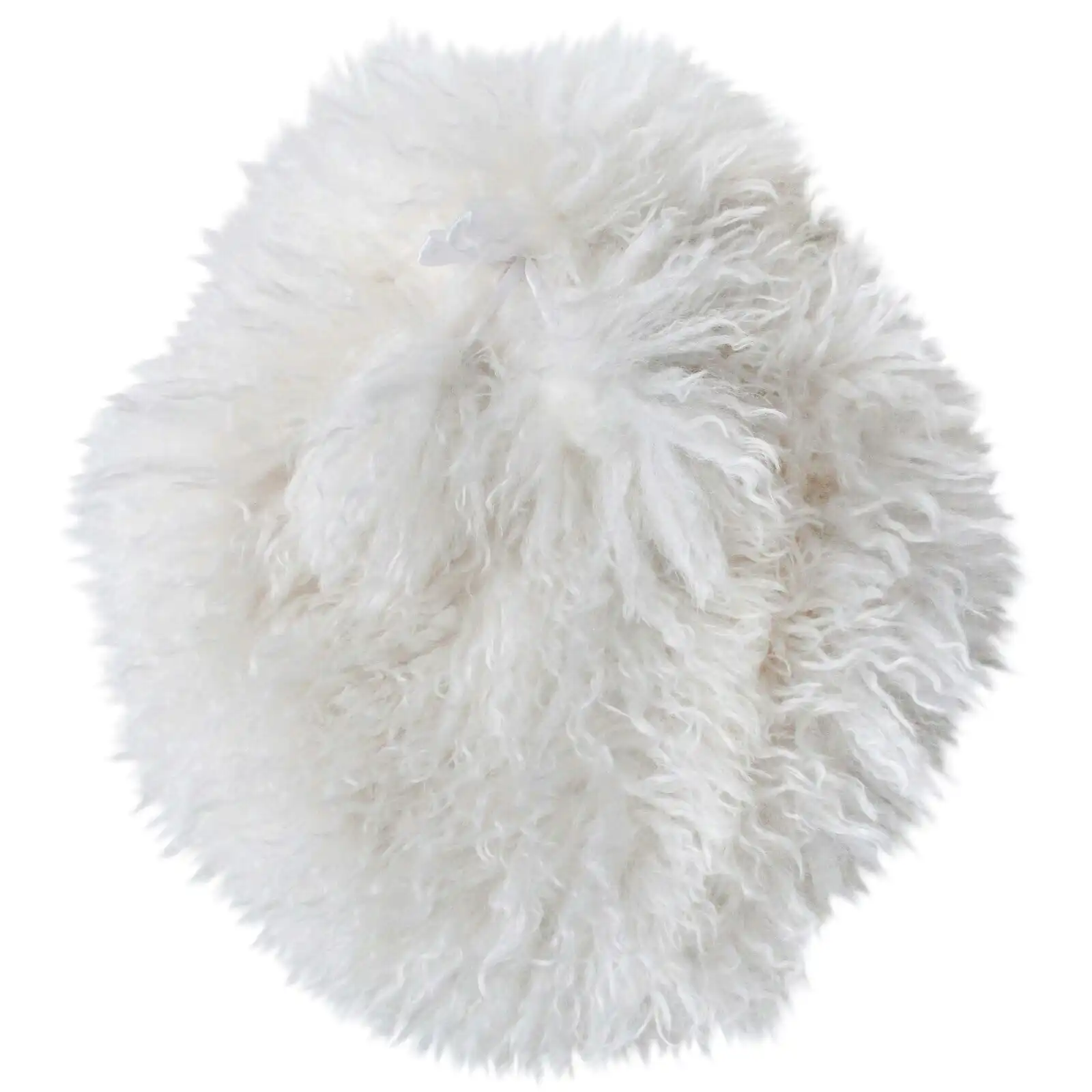 LVD 30cm Polyester Boujee Hot Water Bottle Faux Fur Cover Winter Warmer White