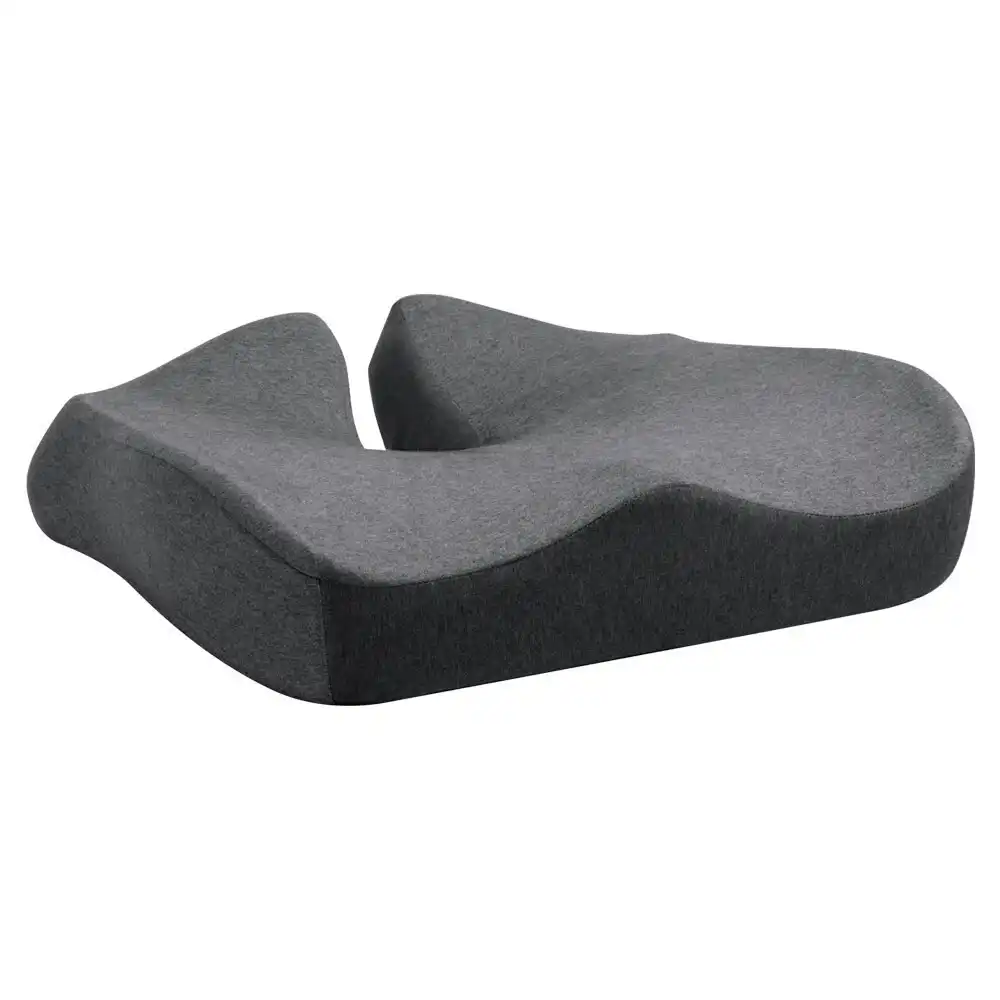 Vistara Perfect Seat 46cm Soft Memory Foam Pillow Cushion Lumbar Support Grey