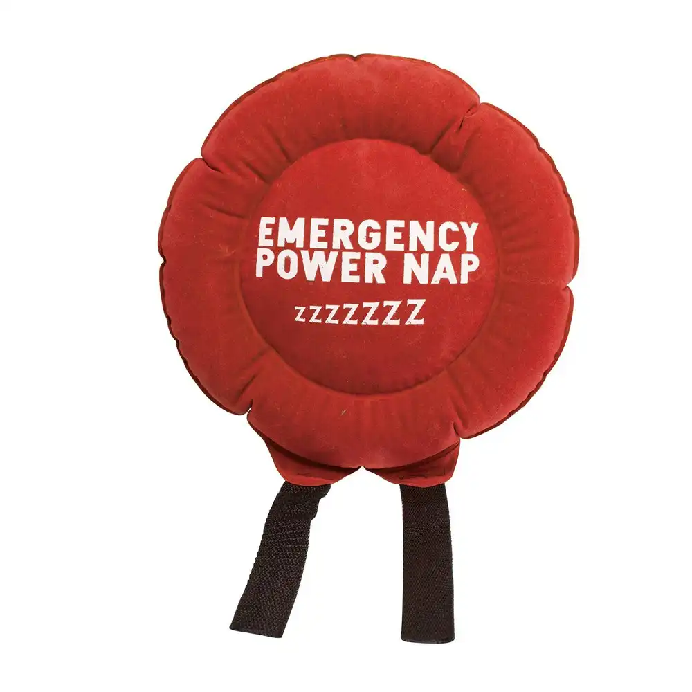 Funtime Power Nap Emergency Inflatable Pillow Outdoor/Travel Soft Cushion Red