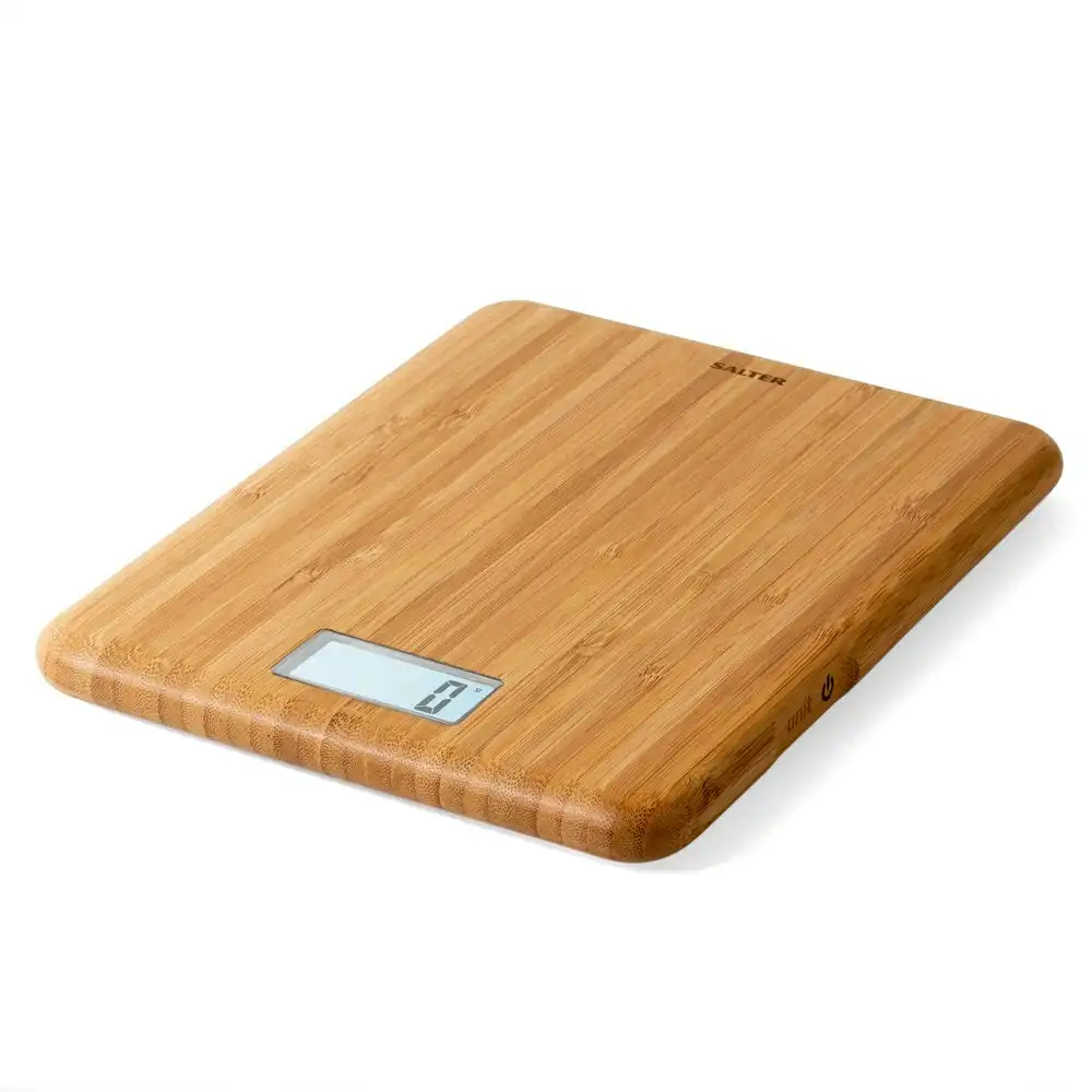 Salter Eco Bamboo Wood Digital Digital Electronic Weight Cooking Scale Set