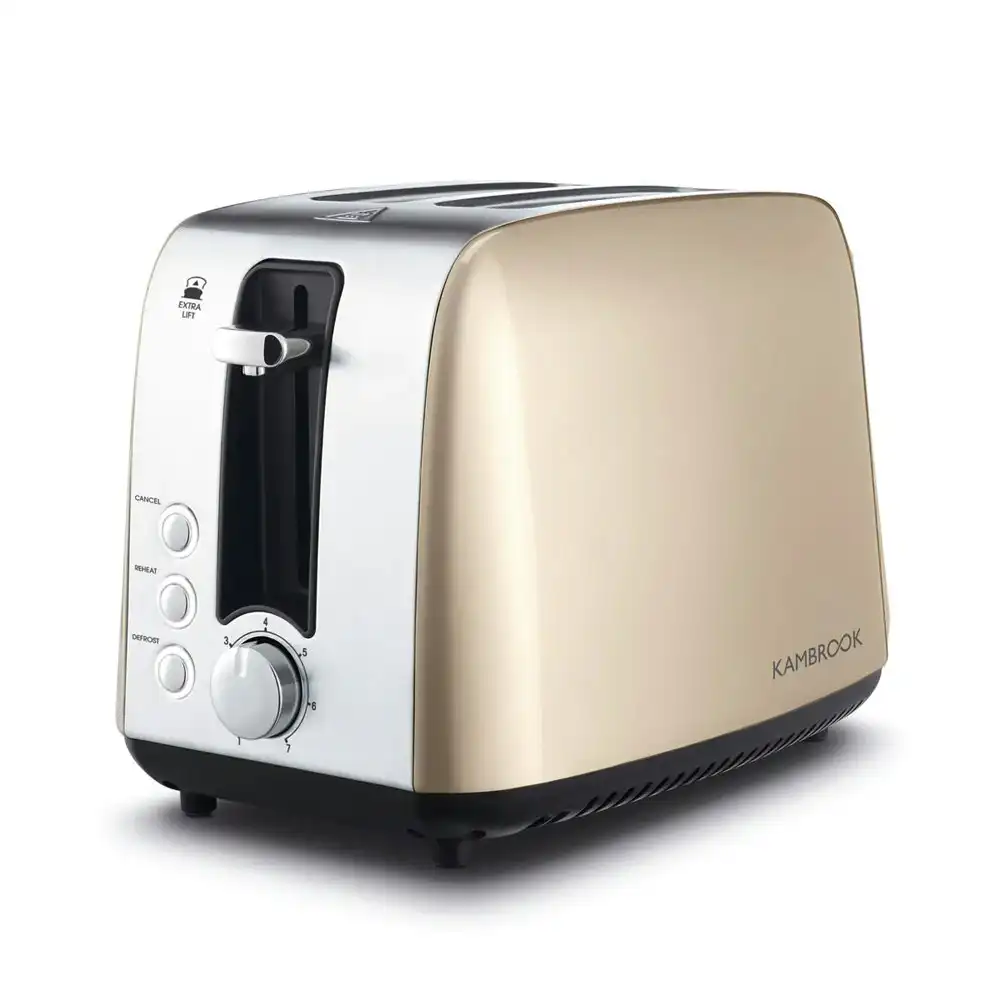 Kambrook Deluxe Edition Electric 2 Slice Stainless Steel Bread Toaster 950W