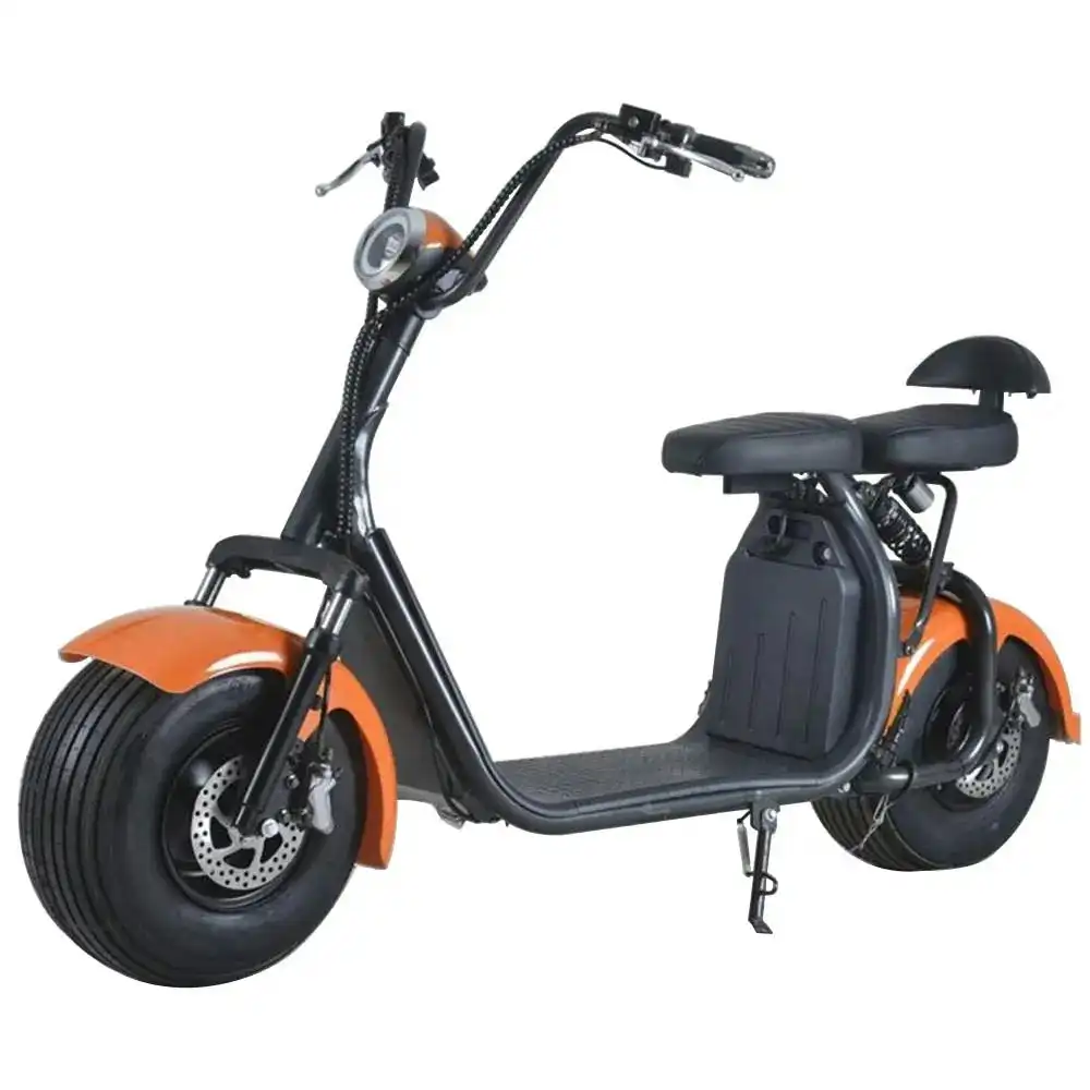 AKEZ C07 Halley 2000W 60V 20AH Electric Scooter Big Wheel Motorcycle Scooter Adult Riding - Orange
