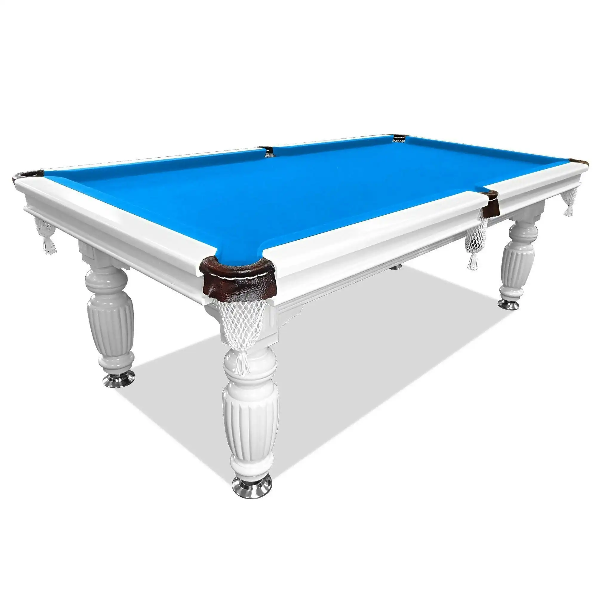 Mace 7FT Luxury Slate Pool Table Solid Timber Billiard Table Professional Snooker Game Table with Accessories Pack,White Frame