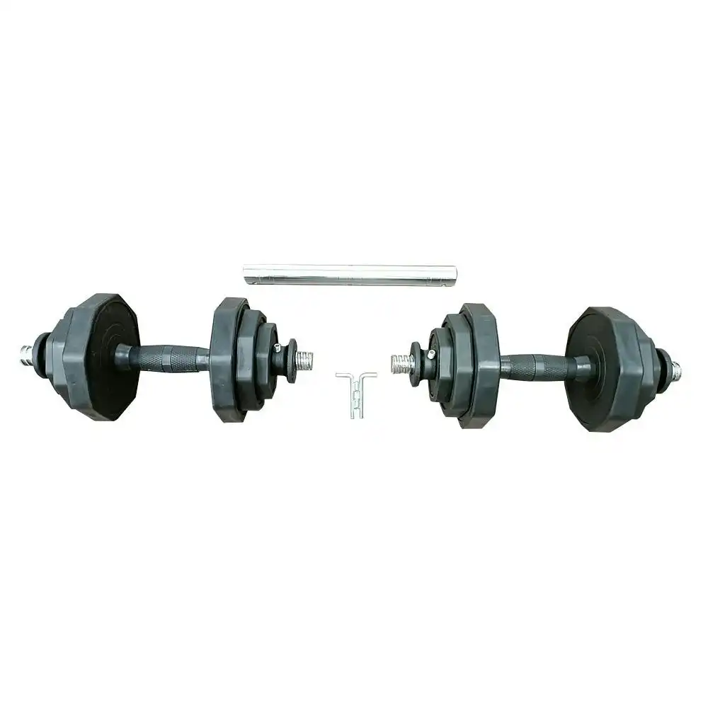 JMQ Fitness Octagon Weight Dumbbells Set Training Barbells - Black