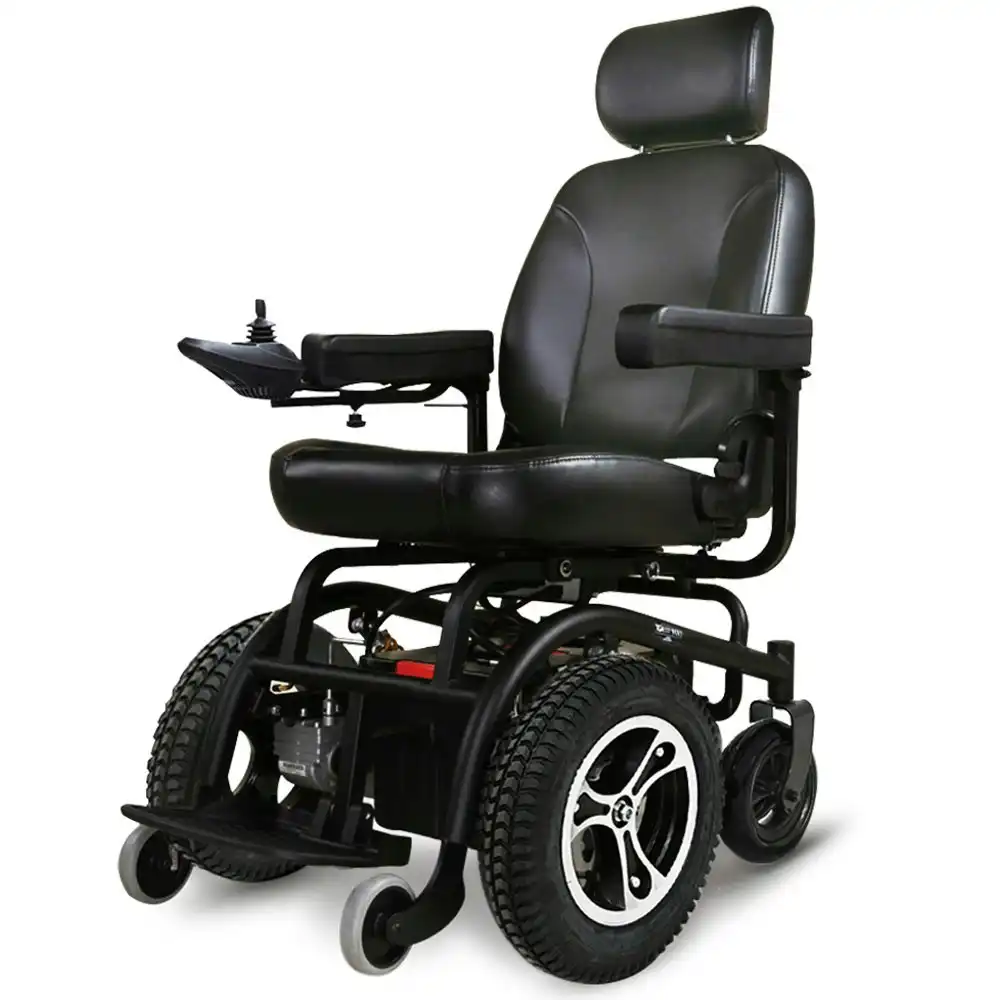 Equipmed Front Wheel Drive Power Electric Wheelchair, Up to 35km Range, Ultra-Comfortable, Safe Stable Non-Slip Anti-Roll Back Power Assist Chair