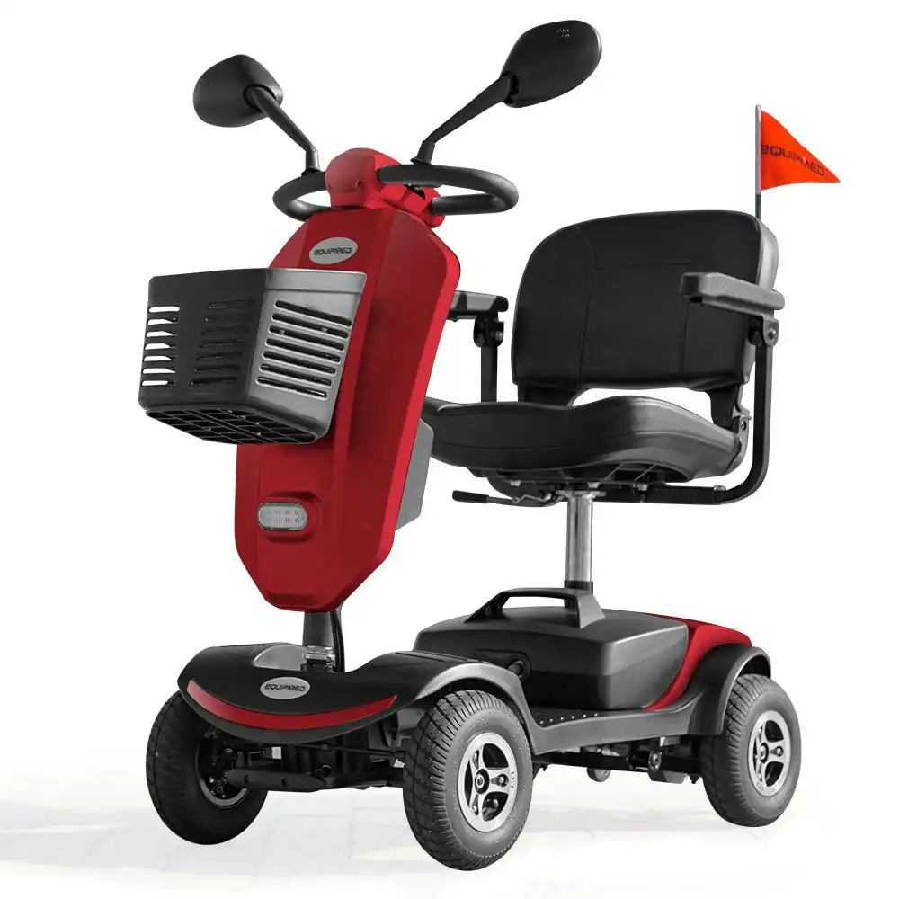 Equipmed Electric Mobility Scooter Foldable 300W Portable Elderly 4 Wheel Senior Adult Aid