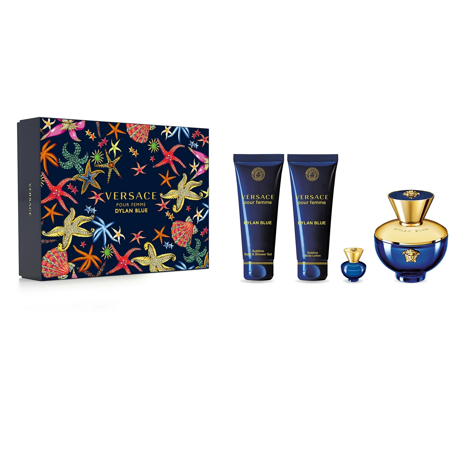 Versace Dylan Blue Pour Femme EDP 100ml 4 Piece Gift Set