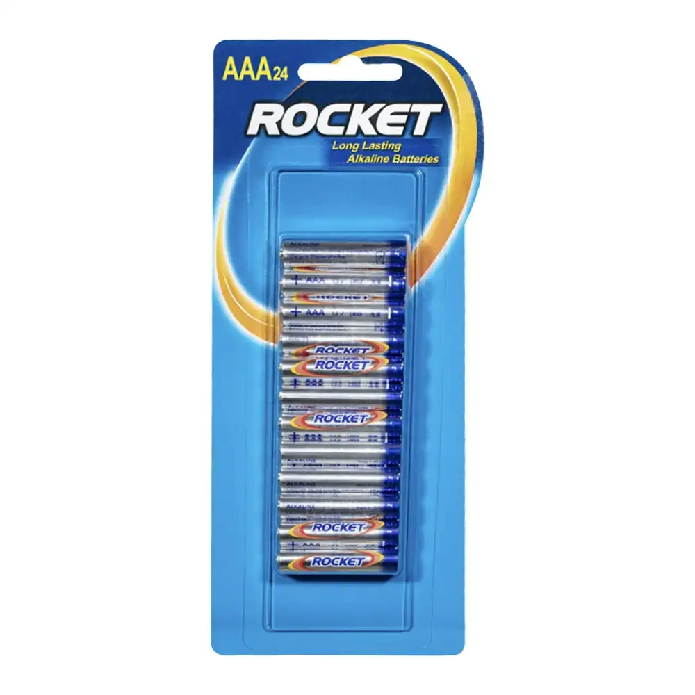 24pc Rocket AAA 1.5V Multi-Purpose Long Lasting Alkaline Battery/Batteries