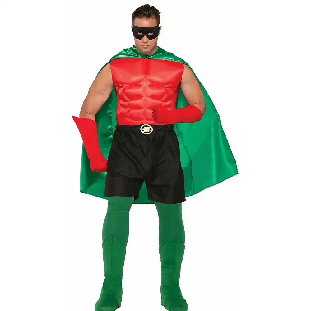 Forum Novelties Satin Super Hero Cape Halloween Party Costume Unisex Adult Green