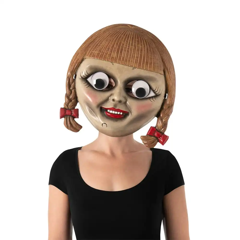 Warner Bros Annabelle Googly Eyes Mask Halloween Party Ladies/Womens Costume
