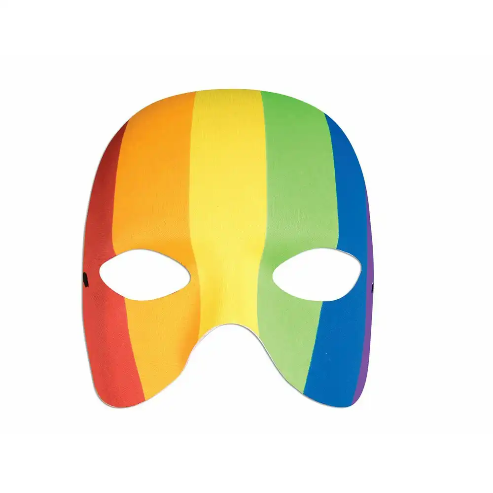 Forum Novelties Rainbow Half Mask Mardi Gras/Pride March Adult Unisex Costume