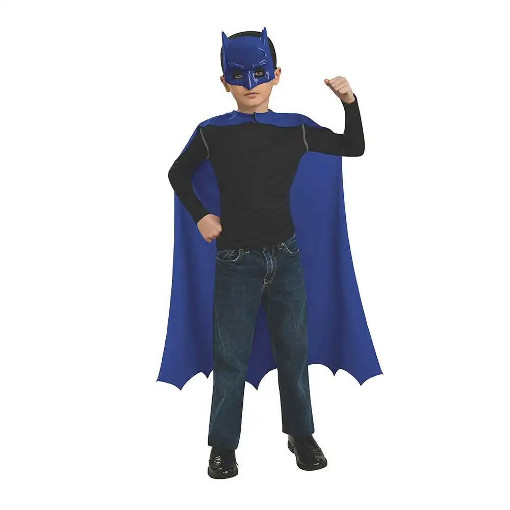 Batman Cape & Mask Set DC Comics Child Superhero Costume/Halloween Party Blue
