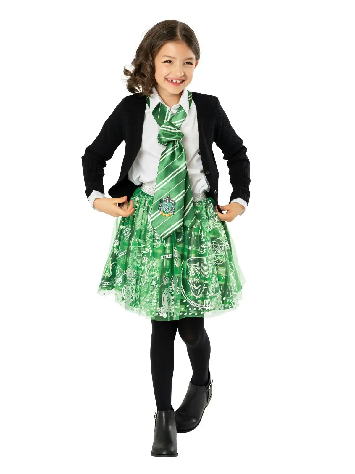 Harry Potter Slytherin Tutu Skirt Kids/Child Dress Up Party Costume XL Green