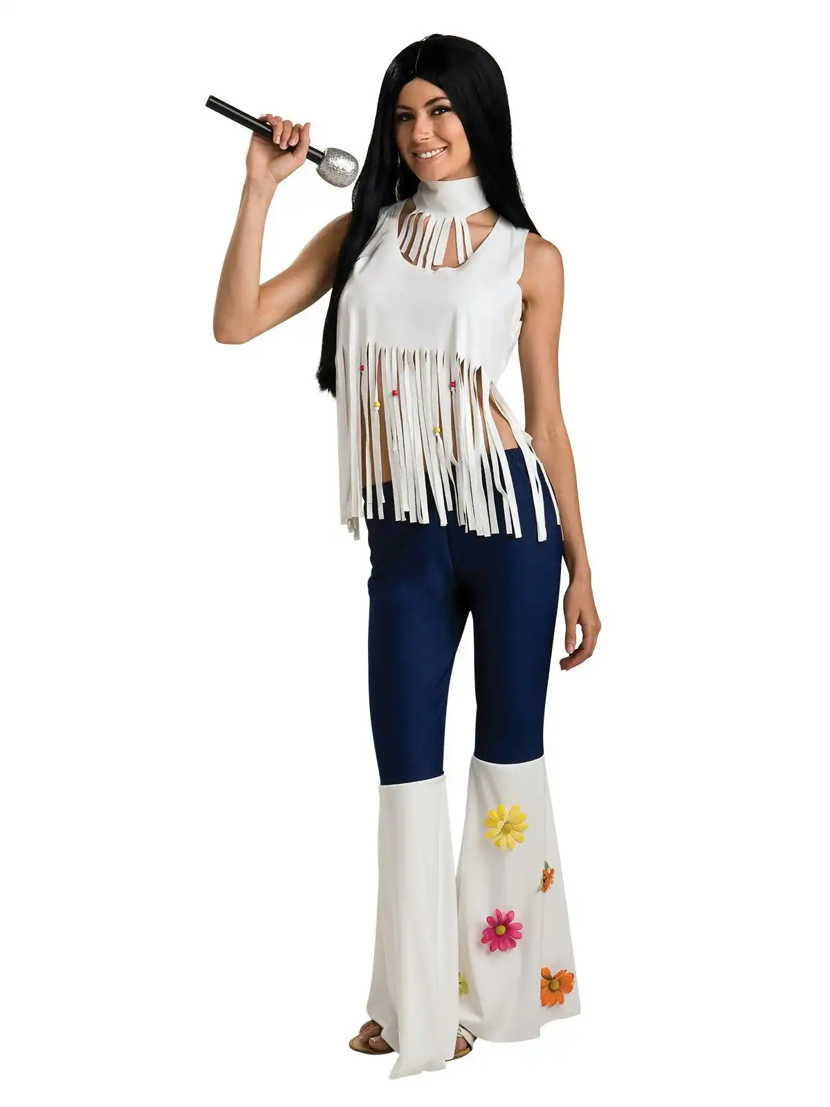 Rubies Rockstar Floral Music Hippies Gal Dress Up Women Costume Size Standard