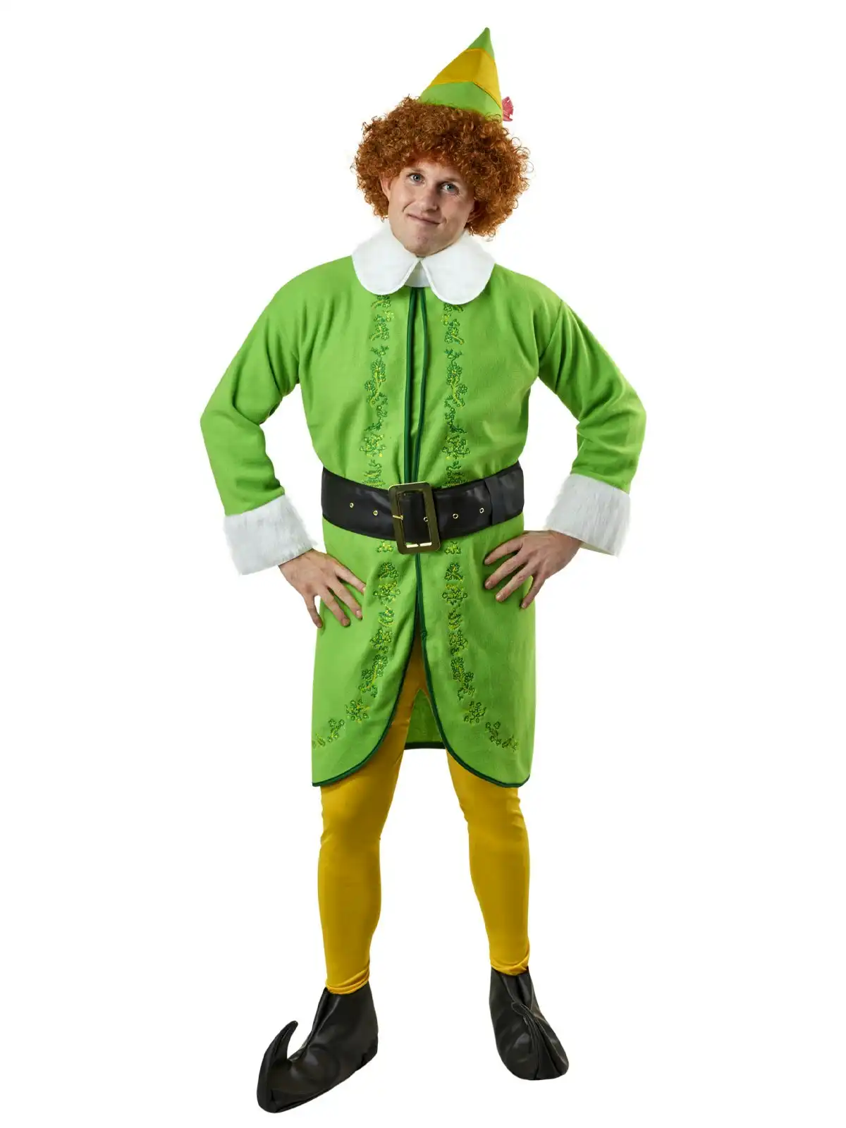 Rubies Buddy The Elf Men's Christmas Movie Dress Up Party Costume Set Size STD