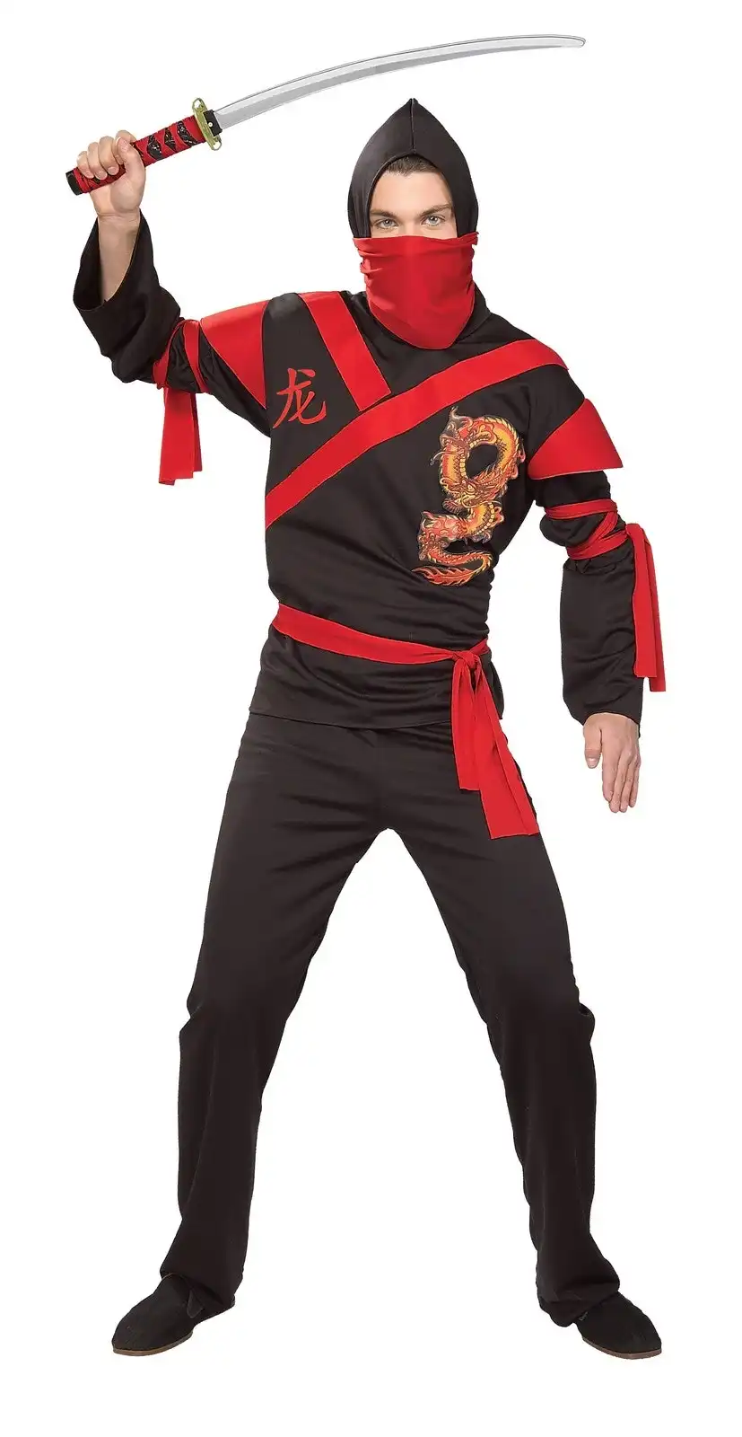 Rubies Dragon Ninja Kung Fu Warrior Men's Party Fancy Dress Up Costume Size STD