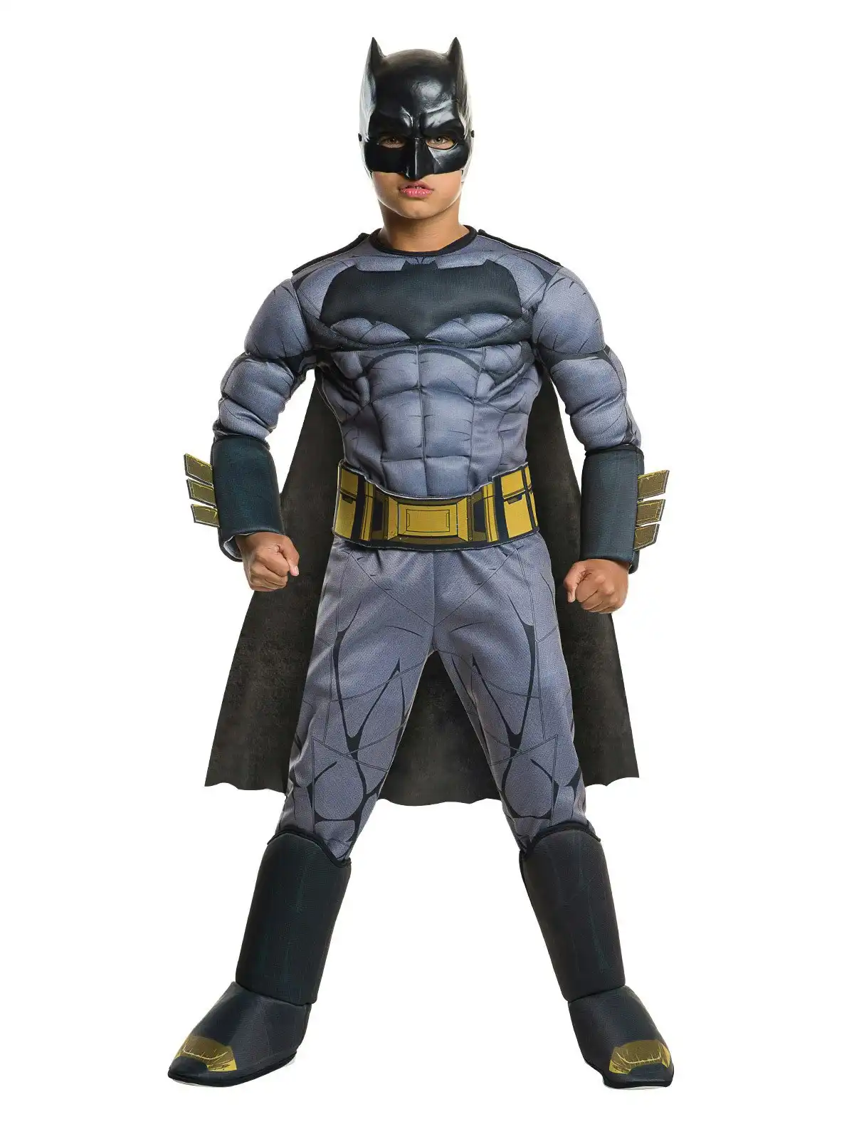 Dc Comics Batman Crime Fighter Doj Deluxe Dress Up Boys Costume Size 6-8yrs