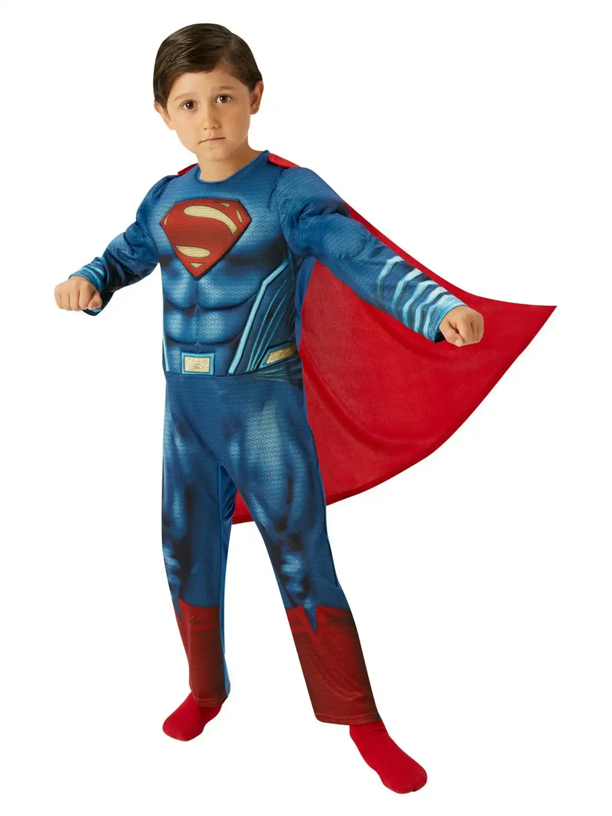 DC Comics Superman Deluxe Dress Up Party Costume Kids/Boys/Children Size 9-10