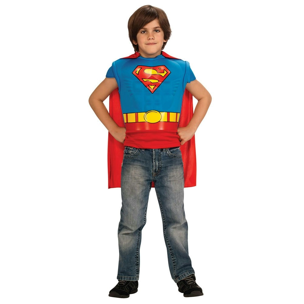 DC Comics Superman Eva Dress Up Party Costume Top Kids/Boys/Children Size 3-6