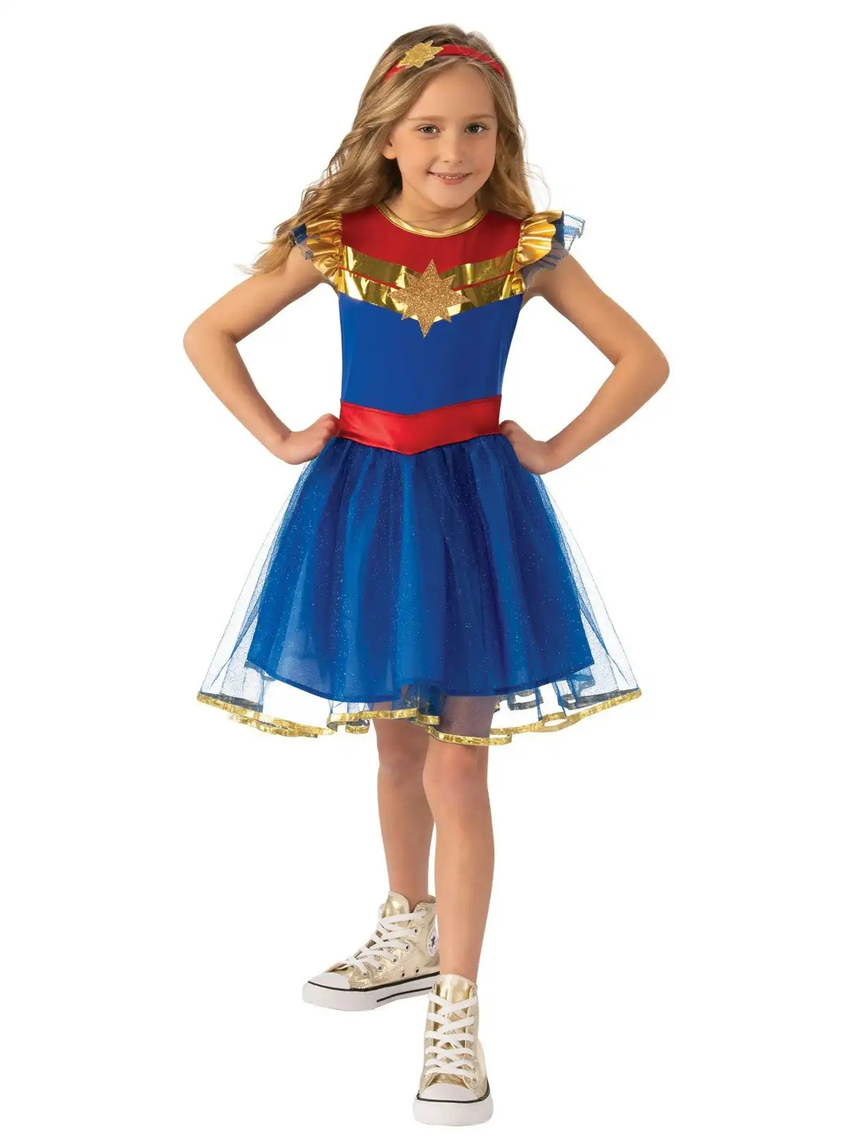 Marvel Captain Tutu Dress Up Party Costume Kids/Children/Girls Size 4-6