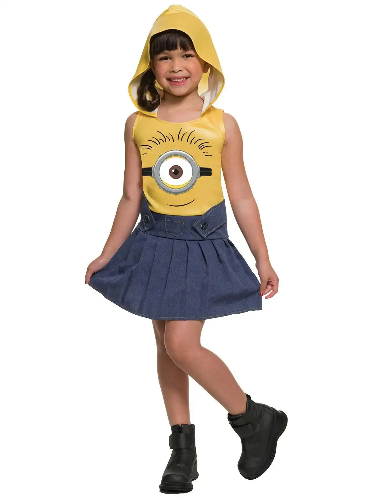 Marvel Minion Face Dress Up Kids Despicable Me Halloween Party Costume Size 4-6