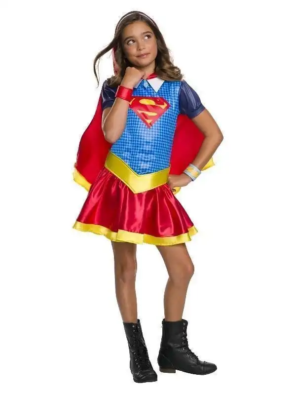 DC Comics Supergirl Dcshg Hoodie Dress Up Halloween Party Costume Size 9-12y