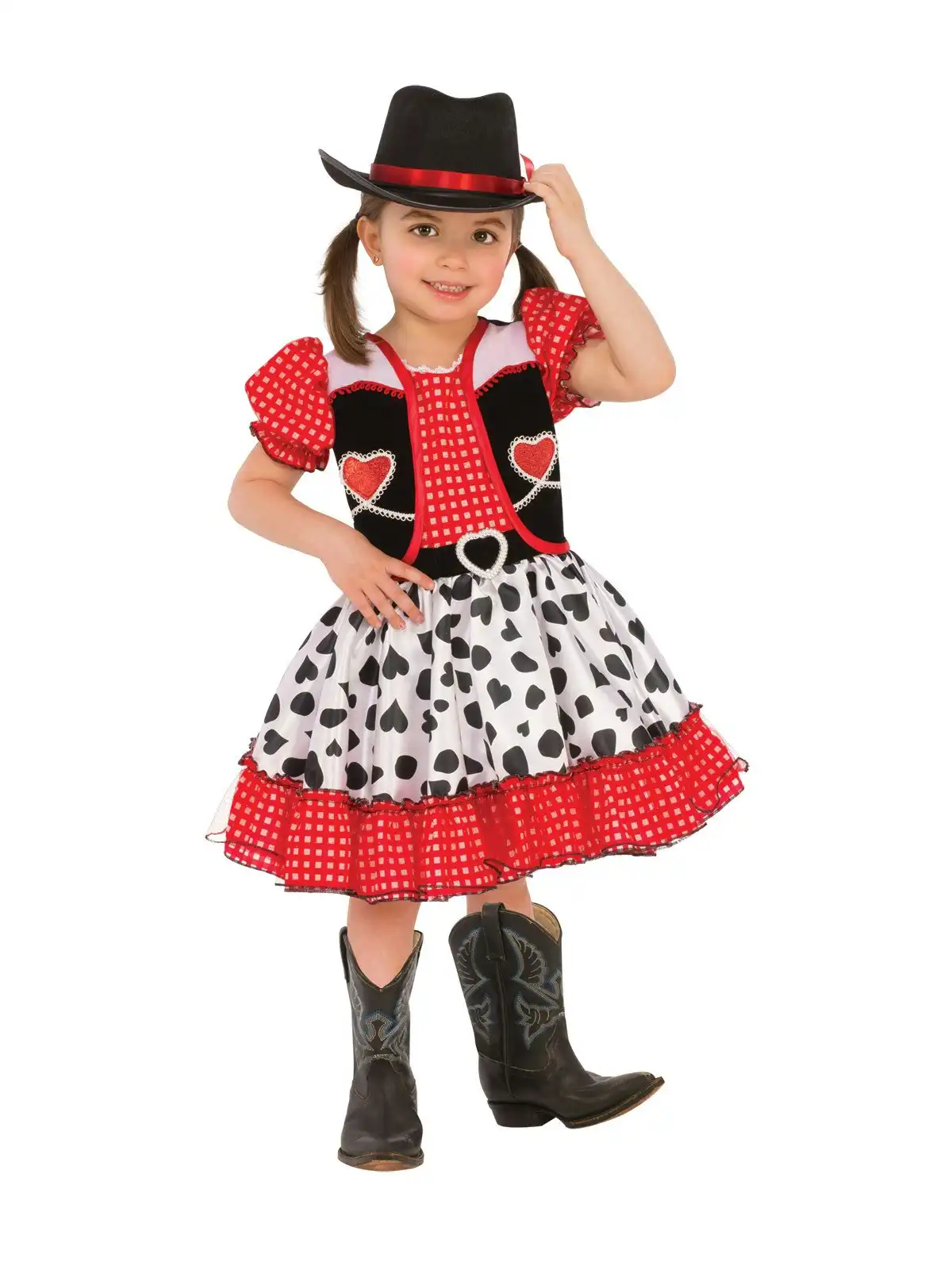 Rubies Western Cowgirl w/Hat Dress Up Kids/Girls Halloween Party Costume Size XS