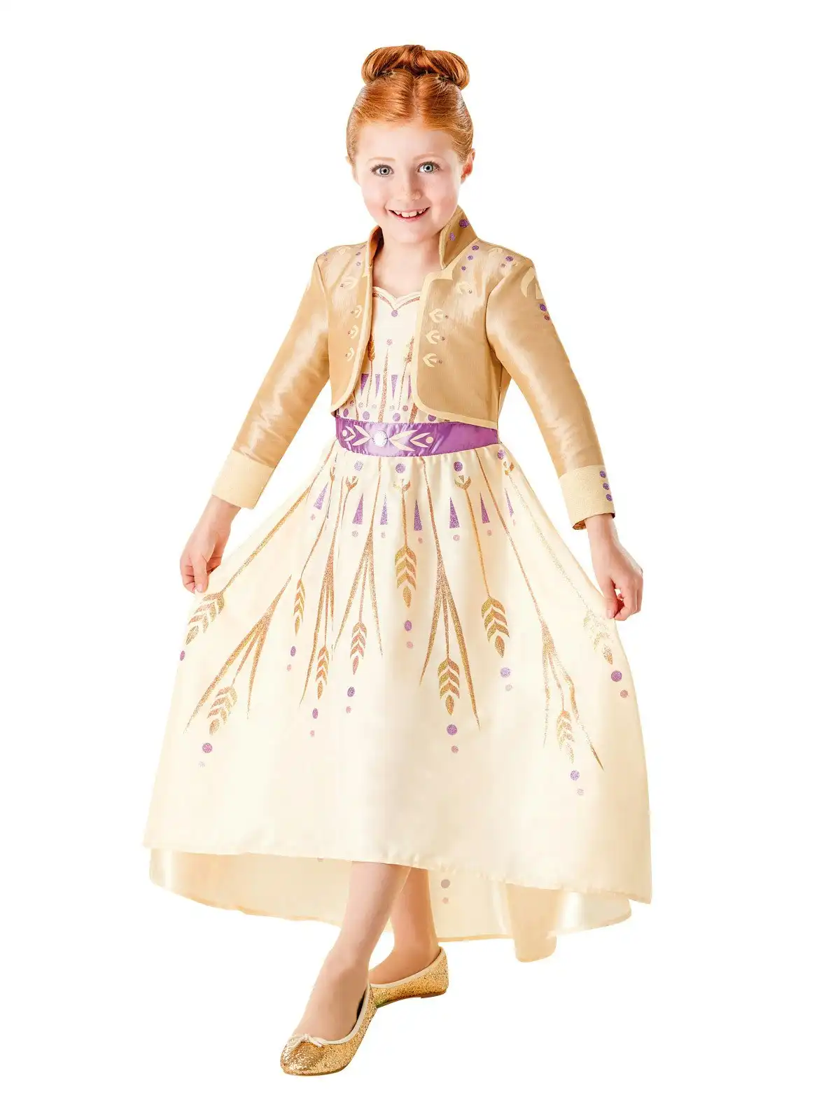 Disney Anna Frozen 2 Prologue Dress Up Girls Halloween Party Costume Size 4-6y