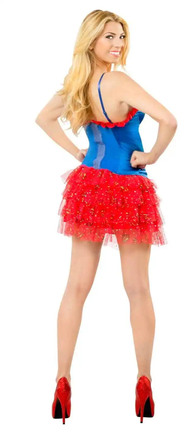 DC Comics Supergirl Skirt w/ Sequins Teen/Girls Halloween Costume Size Standard