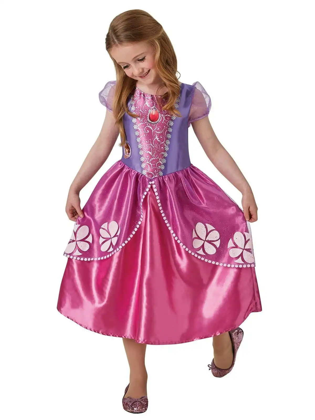 Disney Sofia the First Classic Pink Dress Halloween Party Kids Costume Size 3-5
