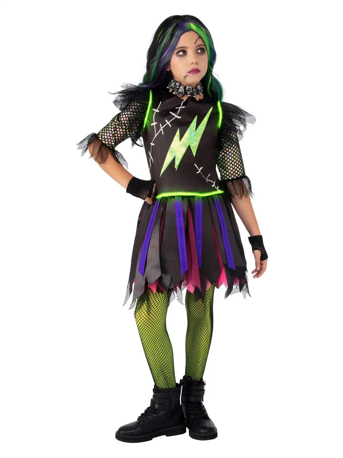 Rubies Frankie Girl Light Up Dress Up Kids/Girls Halloween Party Costume Size L
