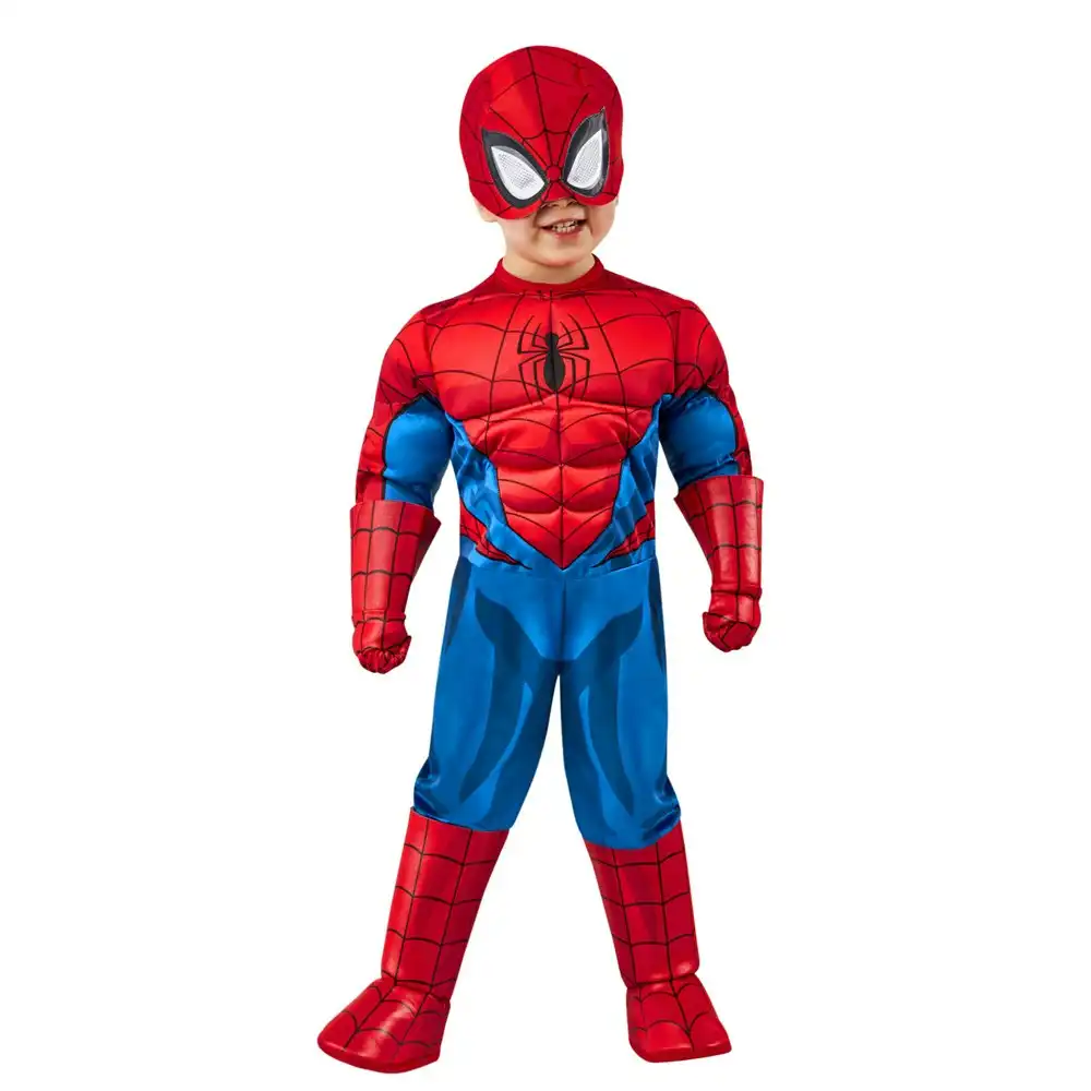 Marvel Spider-Man Deluxe Halloween Party One Piece Costume/Outfit Toddler 3-4y