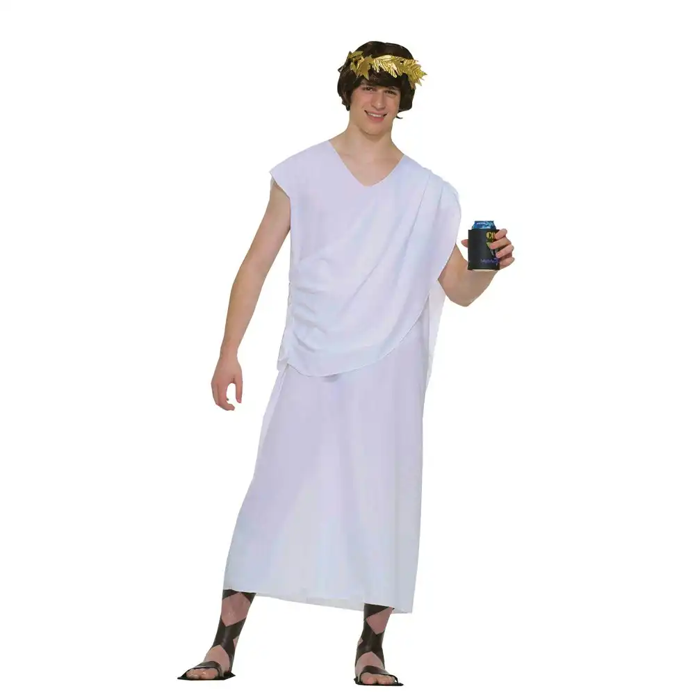 Rubies Ancient Roman Toga Halloween Costume/Outfit Cosplay Dress Up White Teen