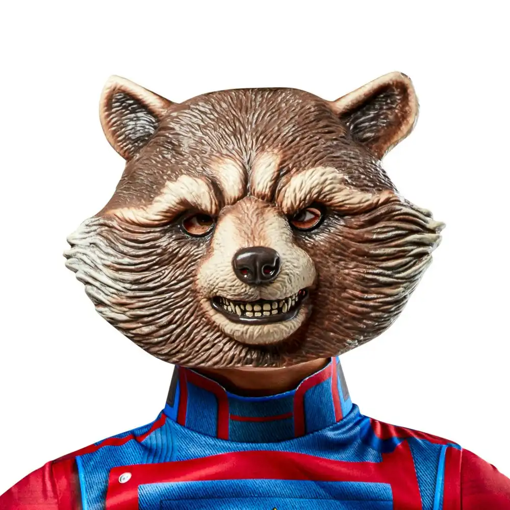 2x Marvel Rocket Raccoon Gotg3 Kids/Children Mask Halloween Accessory One Size
