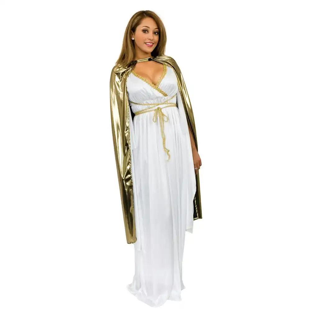2x Rubies Royal King/Queen Cape Cloak Halloween Costume Dress Up Gold One Size