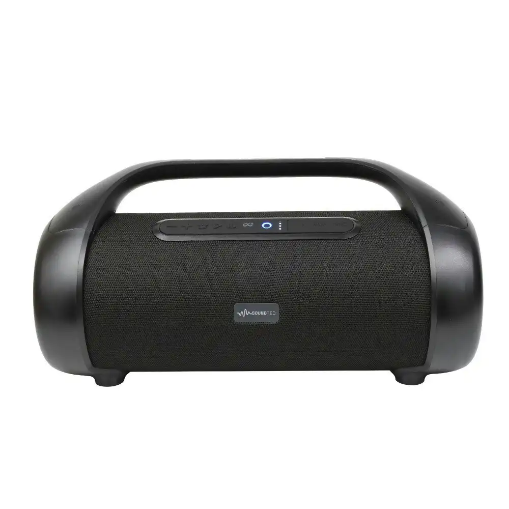 SoundTec 2.1 CH Superb Boombox Stereo Wireless Bluetooth Speaker w/ Mic Black
