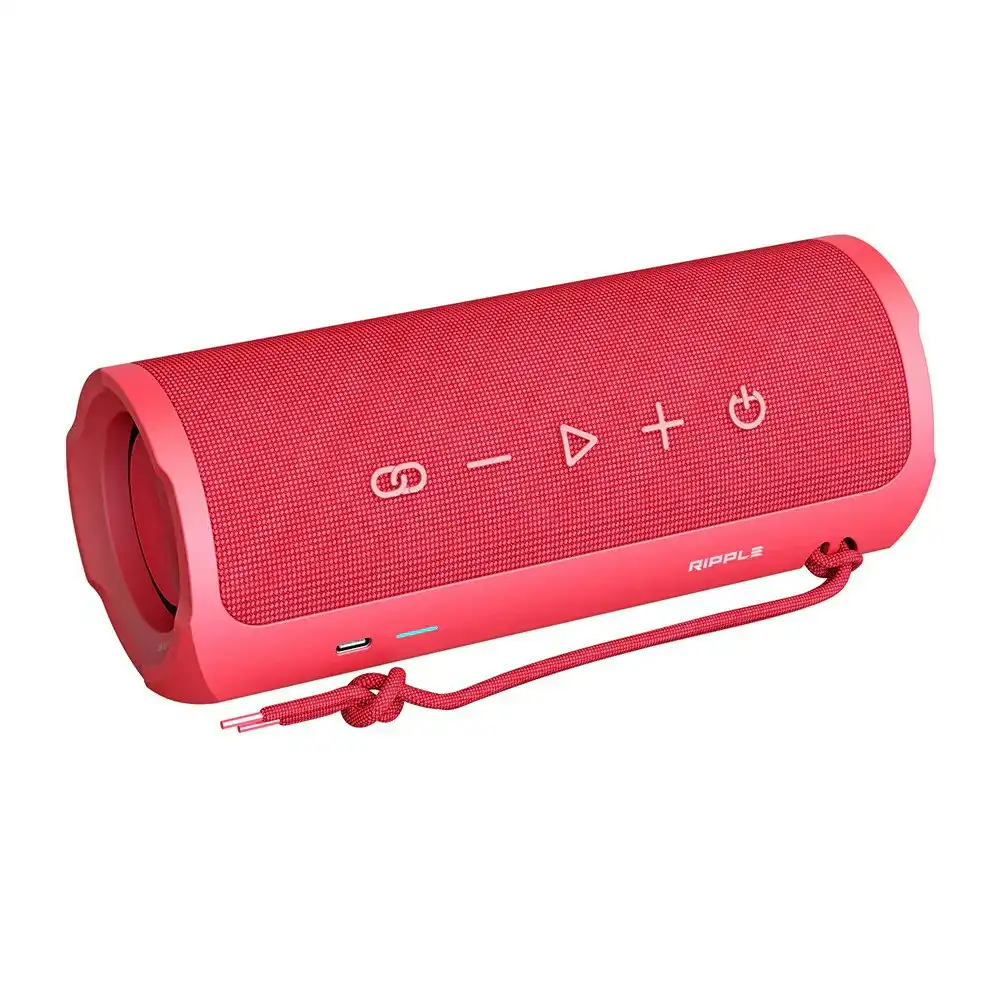 HiFuture Ripple 20W Portable Wireless Bluetooth Music/Sound Speaker w/ Strap Red