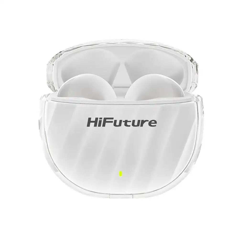 HiFuture Flybuds3 True Wireless Bluetooth Sweatproof Earbuds Noise Cancel White