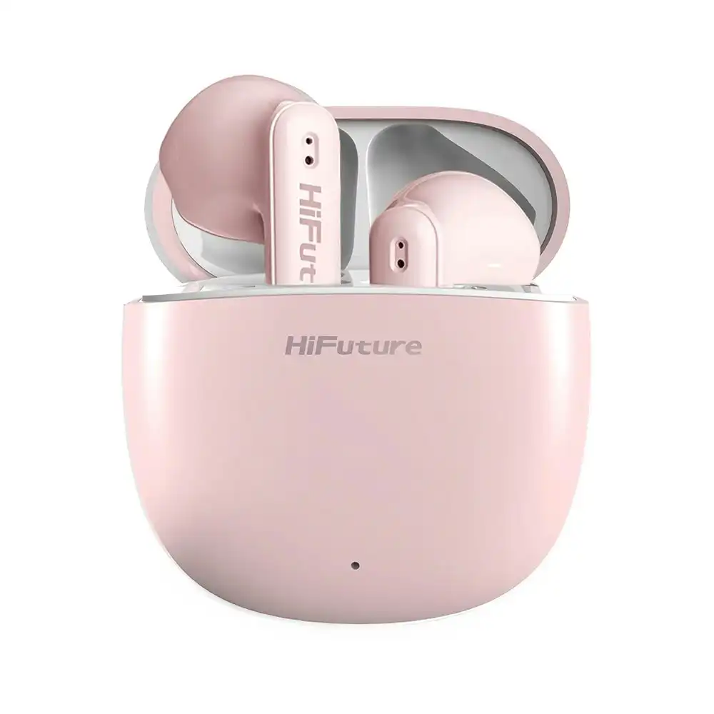 HiFuture Colourbuds2 True Wireless Bluetooth Soft Bass Earbuds Noise Cancel Pink