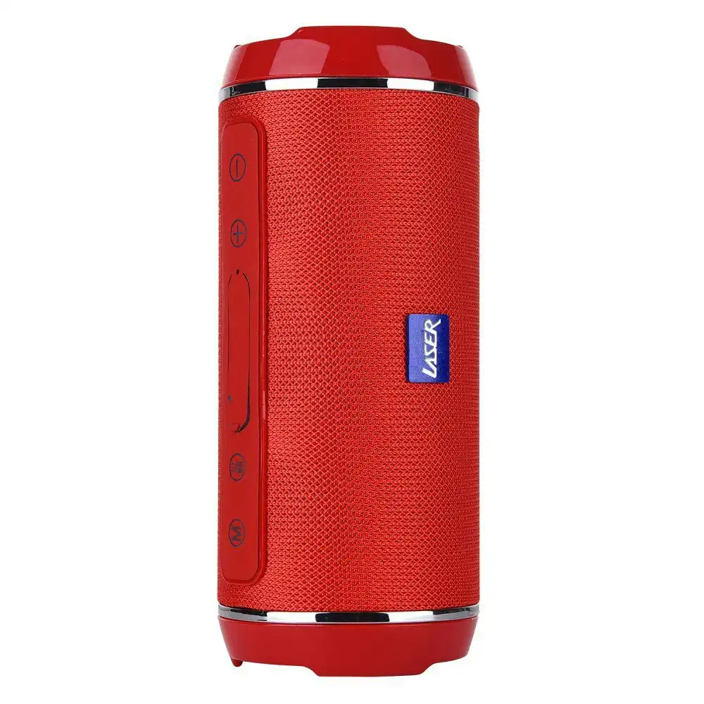 Laser Portable Wireless Bluetooth Pill Speaker FM Radio/USB/AUX-In Music Red