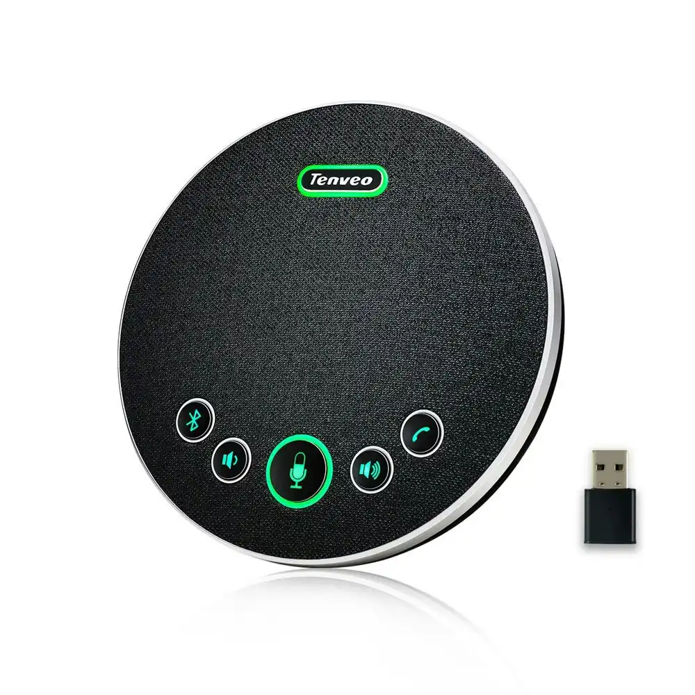 Tenveo Bluetooth Wireless Conference Room Omni-Directional Speakerphone