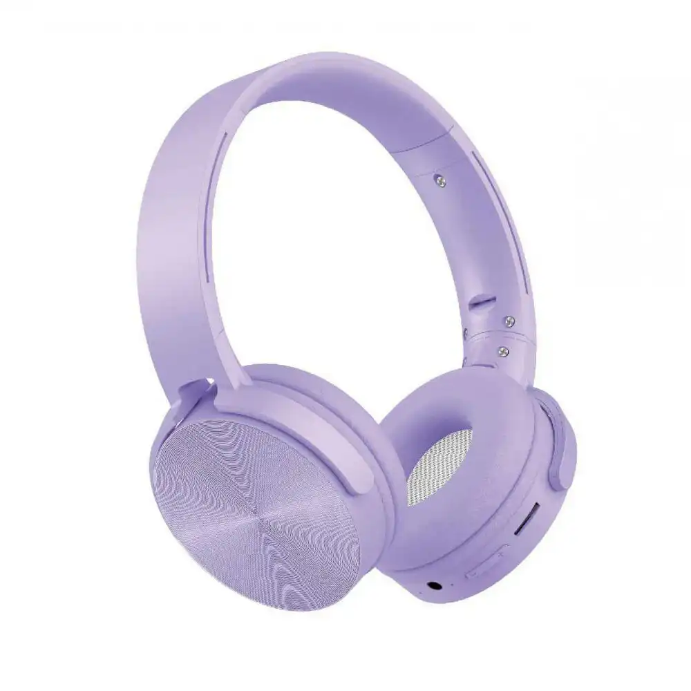Laser Kids Bluetooth Wireless Headphones Adjustable Foldable On-Ear Headset PRPL