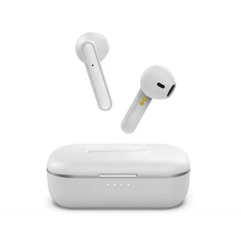 Laser Bluetooth TWS Earphones w/ Wireless Charging Case In-Ear Earbuds White